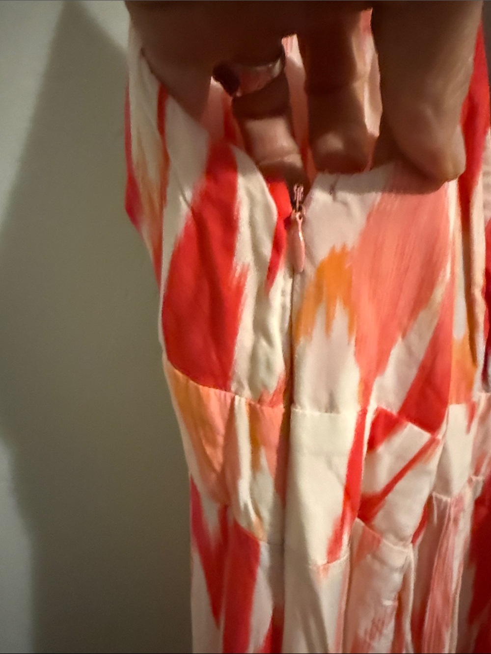 Athleta Coral, Peach & Cream Strappy Maxi Dress - Picture 4 of 9